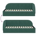 VidaXL Rama łóżka narożnego Ciemna zieleń 90 x 200 cm Aksamit