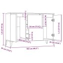 KOMODA SZARY BETON 104X35X70CM