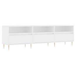 SZAFKA POD TV, BIAŁA, 150X30X44,5 CM, MATERIAŁ DREWNOPOCHODNY