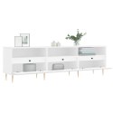 SZAFKA POD TV, BIAŁA, 150X30X44,5 CM, MATERIAŁ DREWNOPOCHODNY