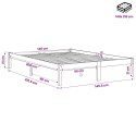 DŁUŻSZA RAMA ŁÓŻKA 140X210CM LITE DREWNO SOSNOWE