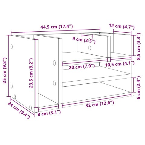 ORGANIZER NA BIURKO BIAŁY 44,5X24X25CM