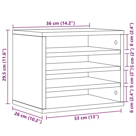 ORGANIZER NA BIURKO DĄB SONOMA 36X26X29,5CM
