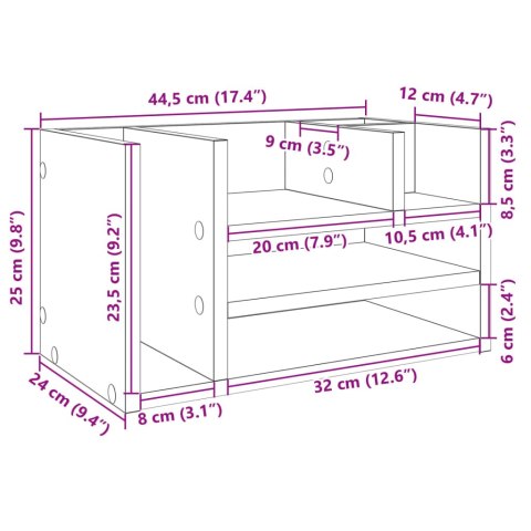 ORGANIZER NA BIURKO DĄB SONOMA 44,5X24X25CM