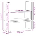 ORGANIZER NA BIURKO REGULOWANY DĄB SONOMA 40X17X41CM