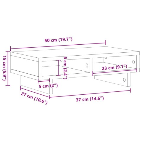 PODSTAWKA POD MONITOR DĄB SONOMA 50X27X15CM