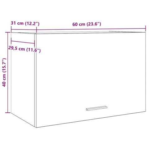 SZAFKA WISZĄCA SZAROŚĆ BETONU 60X31X40CM