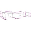 PODSTAWKA POD MONITOR, REGULOWANA, CZARNY DĄB, 80X24X10,5 CM