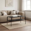 VidaXL Stolik boczny Czarny dąb 100 x 50 x 46 cm Drewno inżynieryjne