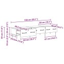VidaXL Szafka pod telewizor 150 x 36 x 30 cm Stare drewno