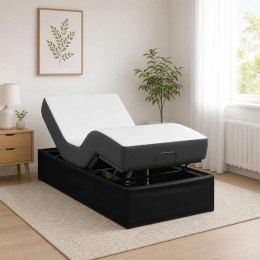 ELEKTRO REGULOWANY STELAŻ ŁÓŻKA CZARNY 200 X 100 X 33,5 CM STAL