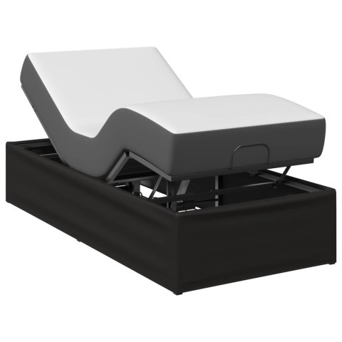 ELEKTRO REGULOWANY STELAŻ ŁÓŻKA CZARNY 200 X 100 X 33,5 CM STAL