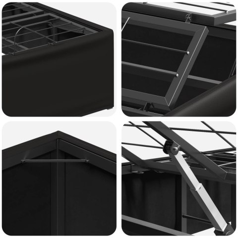 ELEKTRO REGULOWANY STELAŻ ŁÓŻKA CZARNY 200 X 100 X 33,5 CM STAL