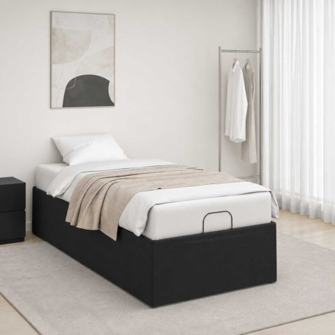 ELEKTRO REGULOWANY STELAŻ ŁÓŻKA CZARNY 200 X 80 X 33,5 CM STAL