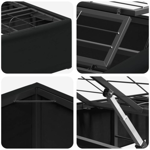 ELEKTRO REGULOWANY STELAŻ ŁÓŻKA CZARNY 200 X 80 X 33,5 CM STAL