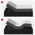 ELEKTRO REGULOWANY STELAŻ ŁÓŻKA CZARNY 200 X 80 X 33,5 CM STAL