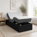 ELEKTRO REGULOWANY STELAŻ ŁÓŻKA CZARNY 200 X 90 X 33,5 CM STAL