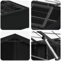ELEKTRO REGULOWANY STELAŻ ŁÓŻKA CZARNY 200 X 90 X 33,5 CM STAL