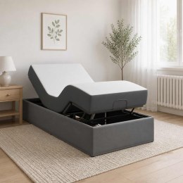VidaXL Elektro Regulowany Stelaż Łóżka ciemnoszary 200 x 90 x 33,5 cm