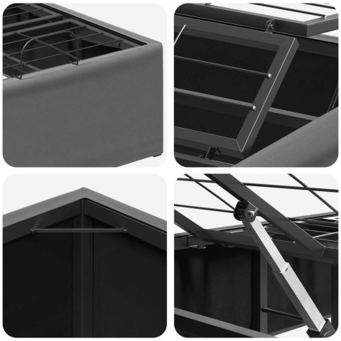 VidaXL Elektro Regulowany Stelaż Łóżka ciemnoszary 200 x 90 x 33,5 cm