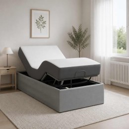 VidaXL Elektro Regulowany Stelaż Łóżka jasnoszary 200 x 100 x 33,5 cm