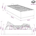 VidaXL Elektro Regulowany Stelaż Łóżka jasnoszary 200 x 90 x 33,5 cm