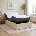 ELEKTRO REGULOWANY STELAŻ ŁÓŻKA KREMOWY 200 X 90 X 33,5 CM STAL