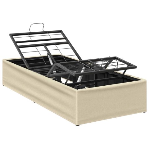 ELEKTRO REGULOWANY STELAŻ ŁÓŻKA KREMOWY 200 X 90 X 33,5 CM STAL