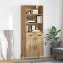 VidaXL Highboard Dąb rzemieślniczy 69,5 x 32,5 x 180 cm