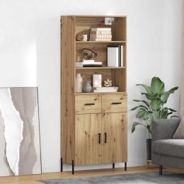 VidaXL Highboard Dąb rzemieślniczy 69,5 x 32,5 x 180 cm