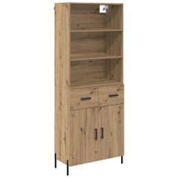 VidaXL Highboard Dąb rzemieślniczy 69,5 x 32,5 x 180 cm