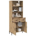 VidaXL Highboard Dąb rzemieślniczy 69,5 x 32,5 x 180 cm