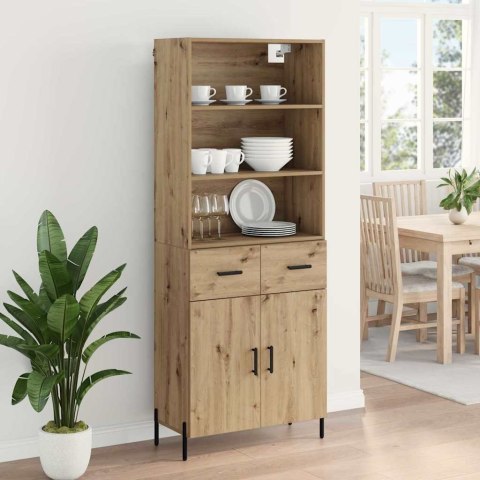 VidaXL Highboard Dąb rzemieślniczy 69,5 x 32,5 x 180 cm