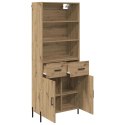 VidaXL Highboard Dąb rzemieślniczy 69,5 x 32,5 x 180 cm