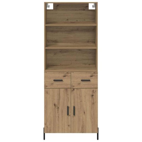 VidaXL Highboard Dąb rzemieślniczy 69,5 x 32,5 x 180 cm