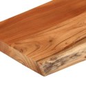 VidaXL Półka ścienna, 80x20x3,8 cm, drewno akacjowe, naturalna krawędź