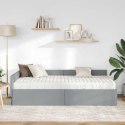 VidaXL Rama Łóżka Narożnego z Materacem 2 szt. Jasnoszary 90 x 190 cm