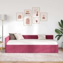 VidaXL Rama łóżka narożnego Czerwone wino 100 x 200 cm Aksamit