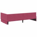 VidaXL Rama łóżka narożnego Czerwone wino 100 x 200 cm Aksamit