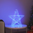 3D GWIAZDA NIEBIESKI 55 X 53.5 X 10 CM AKRYL 50 LED