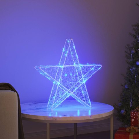 3D GWIAZDA NIEBIESKI 55 X 53.5 X 10 CM AKRYL 50 LED