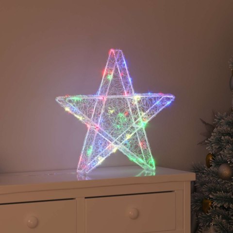 3D GWIAZDA 50 LED WIELOKOLOROWE 55 X 53.5 X 10 CM AKRYL