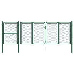 BRAMA OGRODOWA STALOWA 400X125 CM ZIELONA