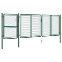BRAMA OGRODOWA STALOWA 400X125 CM ZIELONA