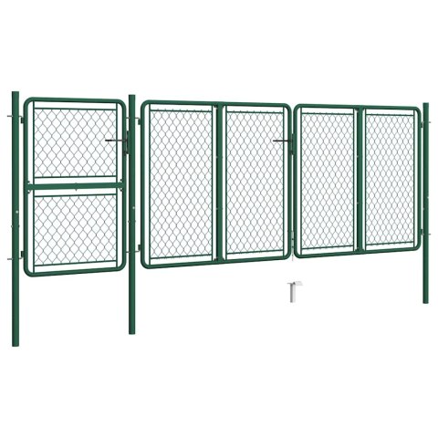 BRAMA OGRODOWA STALOWA 400X125 CM ZIELONA