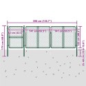 BRAMA OGRODOWA STALOWA 400X125 CM ZIELONA