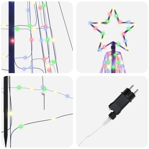 VidaXL Choinka świąteczna LED EKENAS 400 cm 800 LED Wielokolorowy Stal
