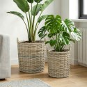 KOSZ NA ROŚLINY GENDT 2 SZT. NATURALNA SZAROŚĆ RATTAN KUBU