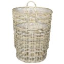 KOSZ NA ROŚLINY GENDT 2 SZT. NATURALNA SZAROŚĆ RATTAN KUBU