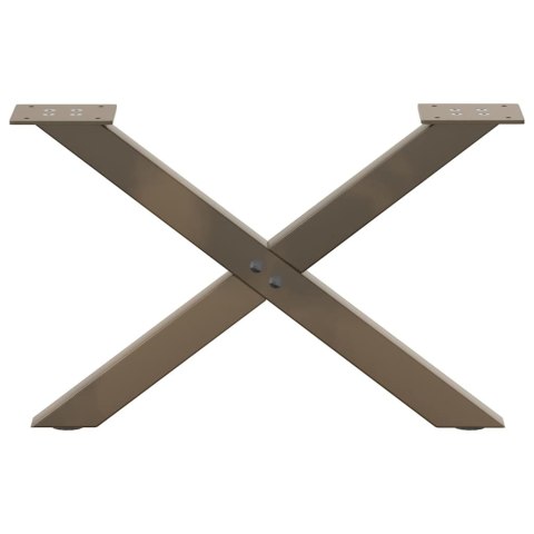 VidaXL Nogi do stolika kawowego litery X 2 szt. naturalna 50x(30-31)cm